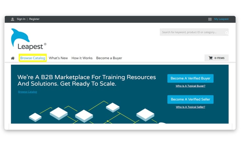 landing page before