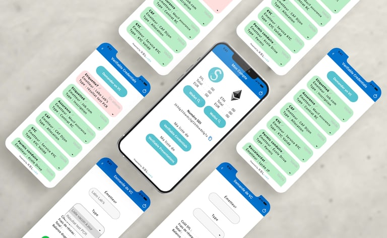 Maquette d application rendu sur smartphone écran gestion et notification