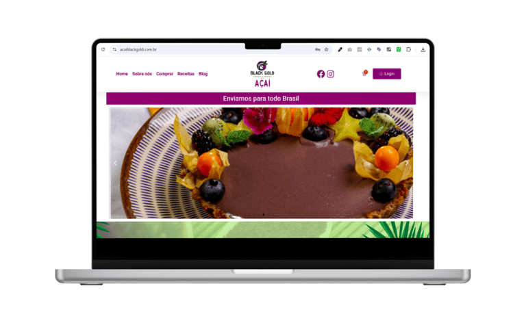 Site Açaí Black Gold