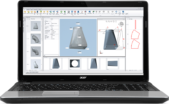 Software Quickduct CAM Master para corte plasma HVAC