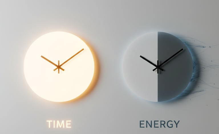Different betwwn time and energy