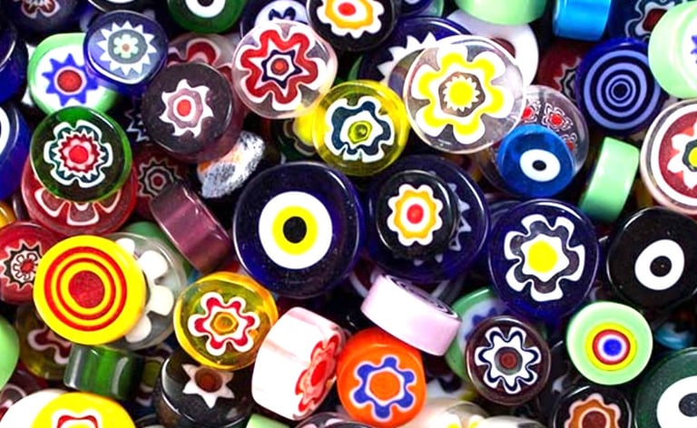 millefiori coloré en vrac