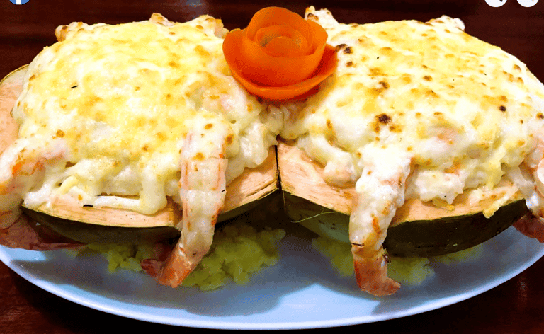 Pata de caranguejo gratinada