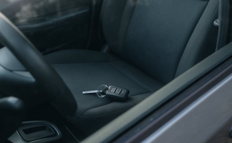 Key locked inside car