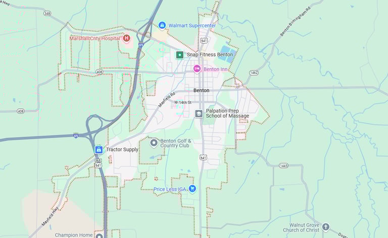 City of Benton Kentucky Map