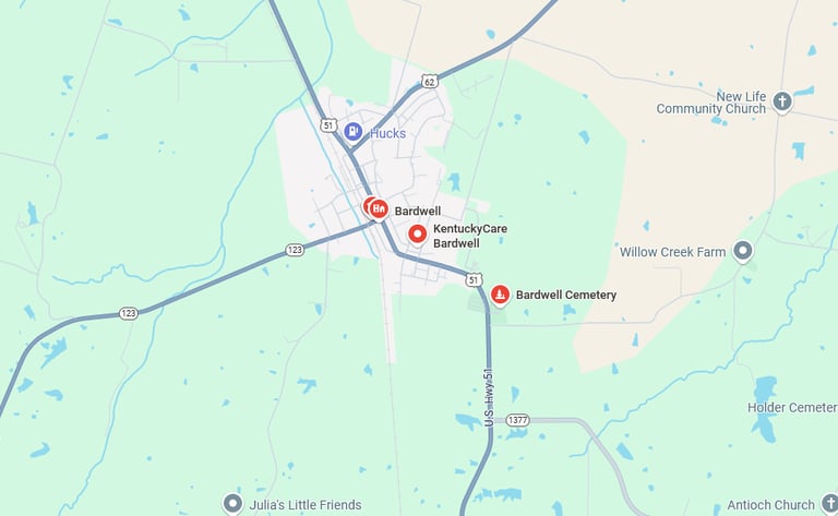 Map of the City of Bardwell