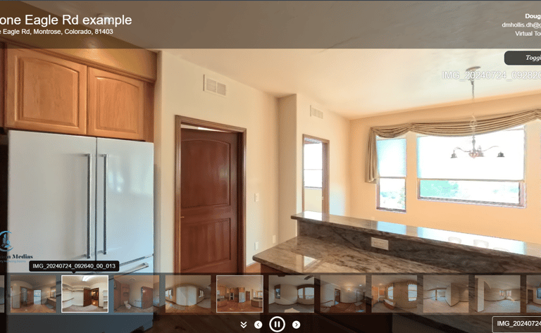 a kitchen with a refrigerator 