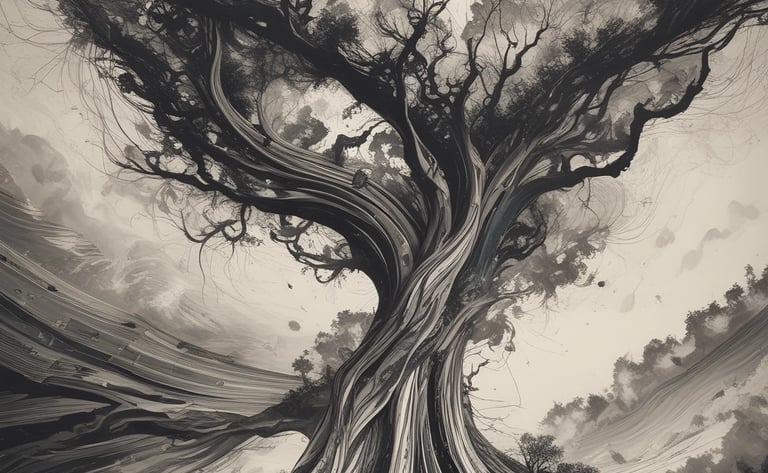 a man riding a skateboard down a street next to tall buildings