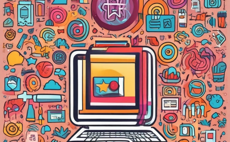 a man riding a skateboard down a street next to tall buildings