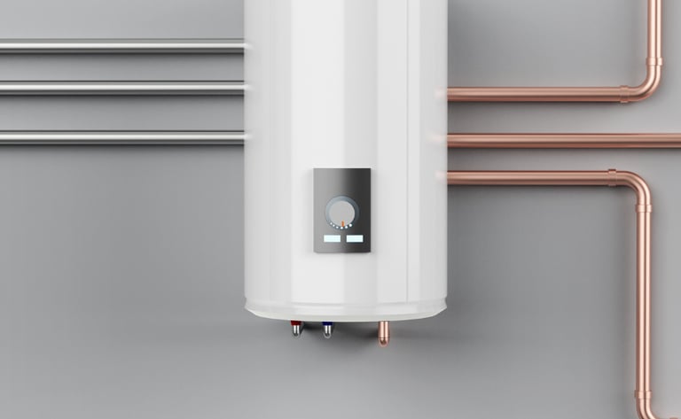 Pose de ballon d’eau chaude par Karukera Plomberie pour un confort optimal.