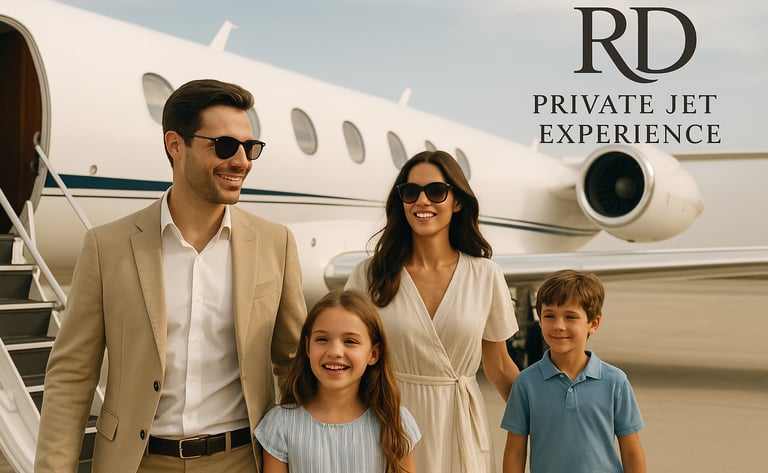 Viaggio in jet privato per famiglia con bambini