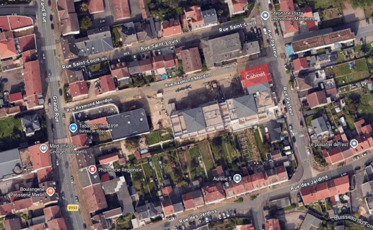 Plan accès ostéopathe Claire DEJEAN