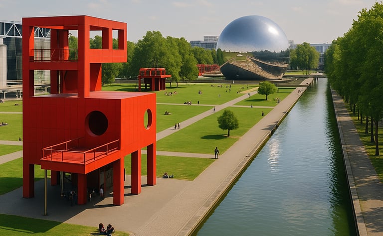 Parc de la Villette in Paris - AI-erstelltes Bild