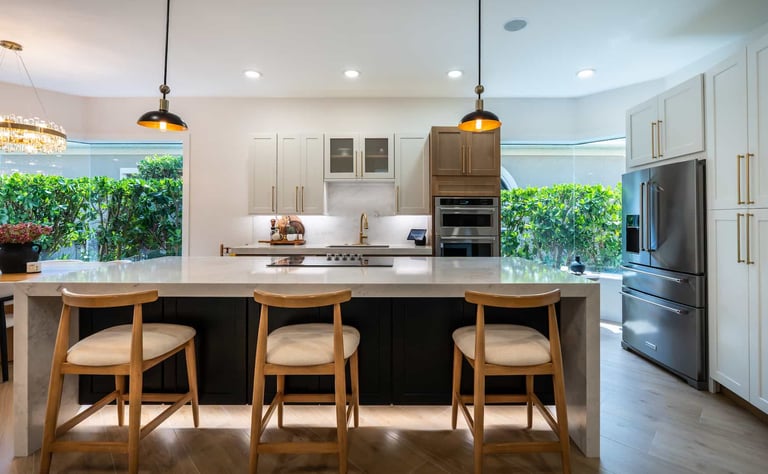 Kitchen Remodeling with Quartz Countertop and new Cabinets