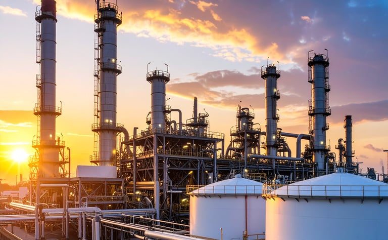 Industrial chemicals manufacturing facility producing high-quality solutions