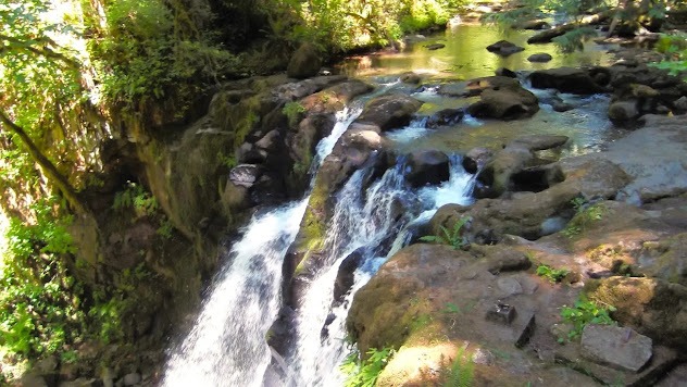 Eugene, OR - Majestic Falls at the top before it plunges down