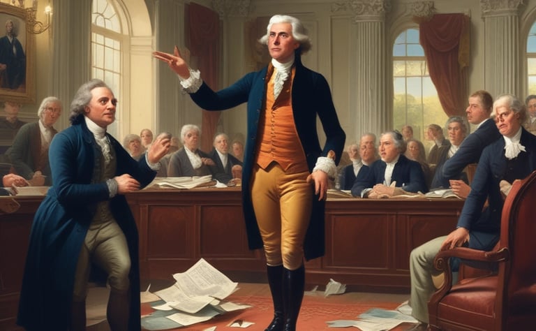 A dignified close-up of the Virginia State Capitol's classical columns under a clear blue sky.