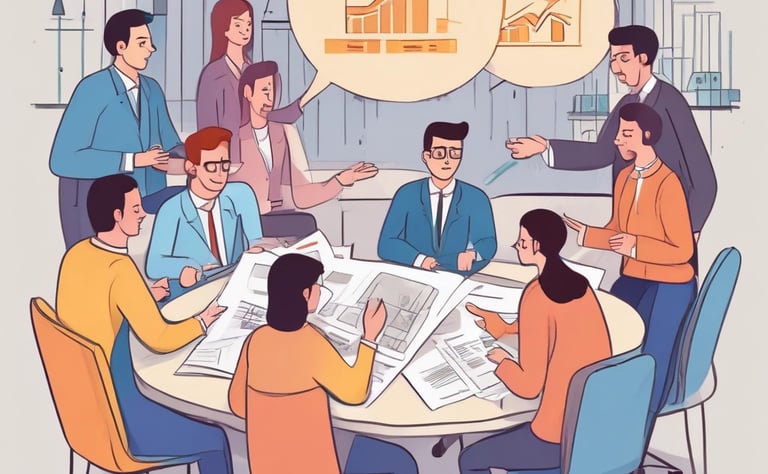 Team in a Dubai SME office engaged in a focused strategy session.