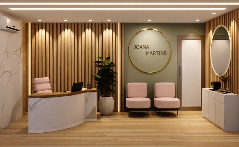 Recepção de uma Clínica de Estética