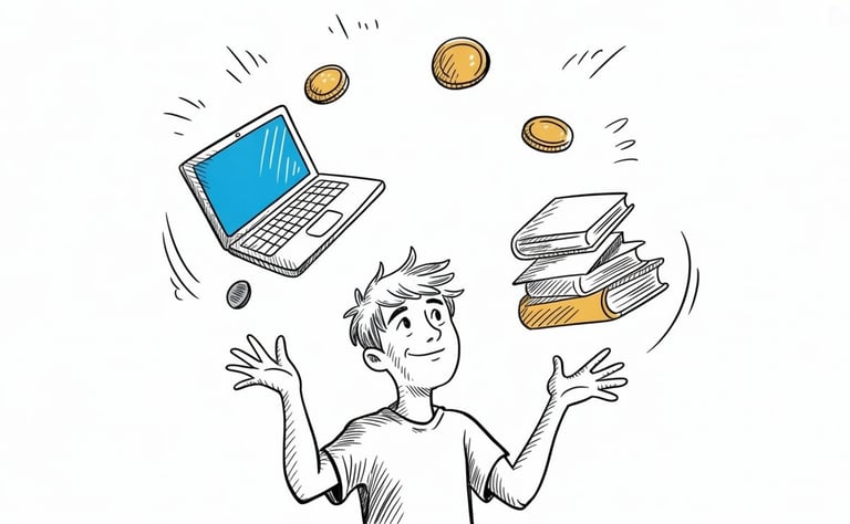 een money tips, budget plan, easy hustles for teens, teen productivity, teen success habits