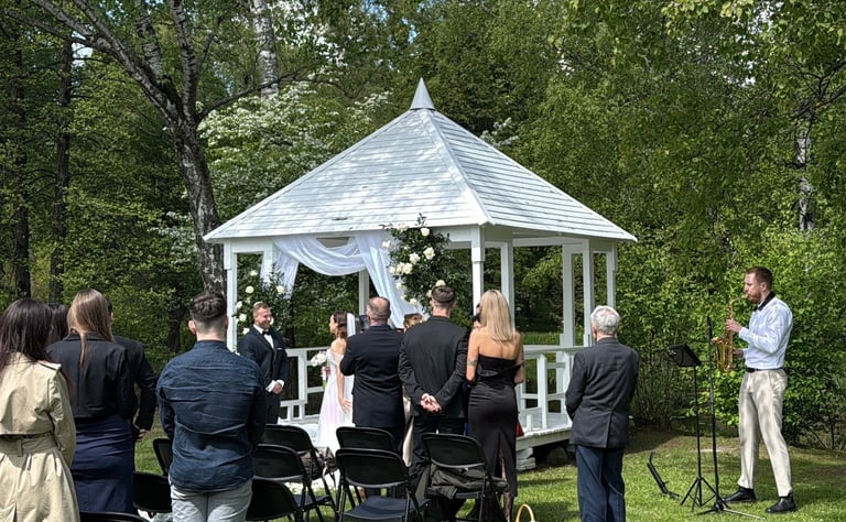 Saksofonistas ceremonijos metu