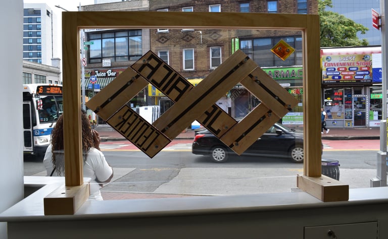 INFINITY store front inside view pic-3 sided frame-richWOODart.com-40"x48"-36 lbs.+ 