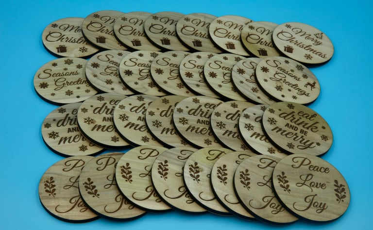 Custom Christmas coasters