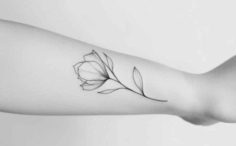 Abstract Rose Tattoo