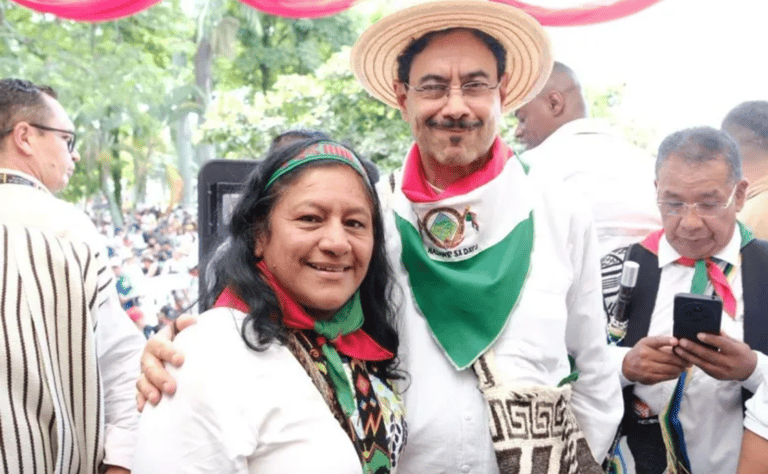 Aída Quilcue e Iván Cepeda