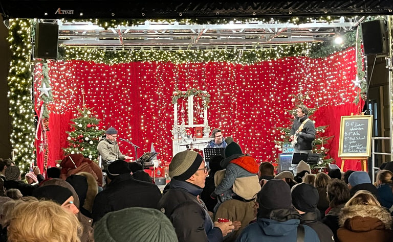 Musical stage at medieval market Durlach