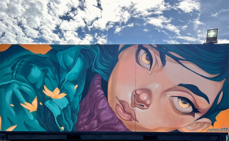 Chrysalis - Mural in Wynwood, Miami, street art, public art by Ona Salvador