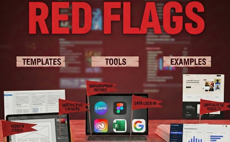 Red flags in pitch deck templates, tools, and examples