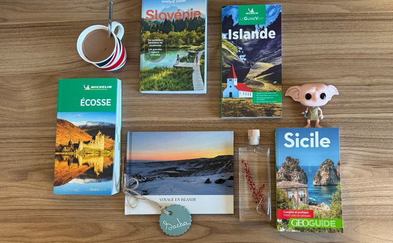 Guide voyage - Doby Harry Potter - Mug Royaume Uni - Islande - Sicile - Ecosse - Slovénie - Sacha