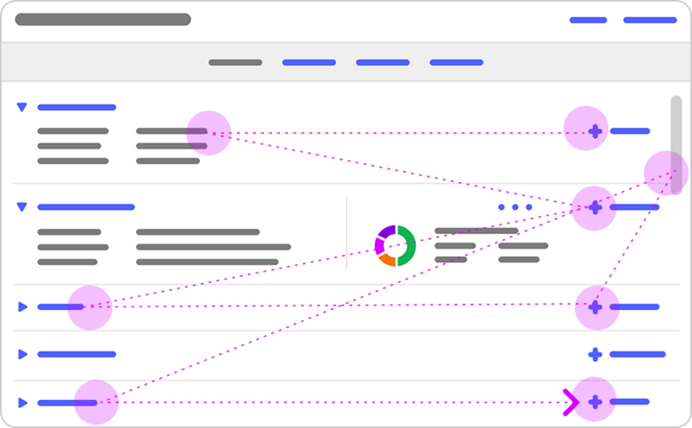old ui displaying long scroll information aggregation process