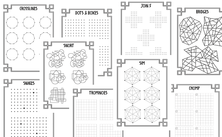 paper and pencil games for kids book on Amazon.com game boards