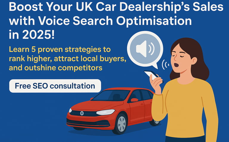 Boost your UK car dealership's sales with voice search optimisation in 2025 with JJSEO