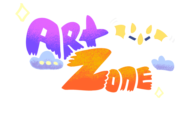 Art zone logo for art service party