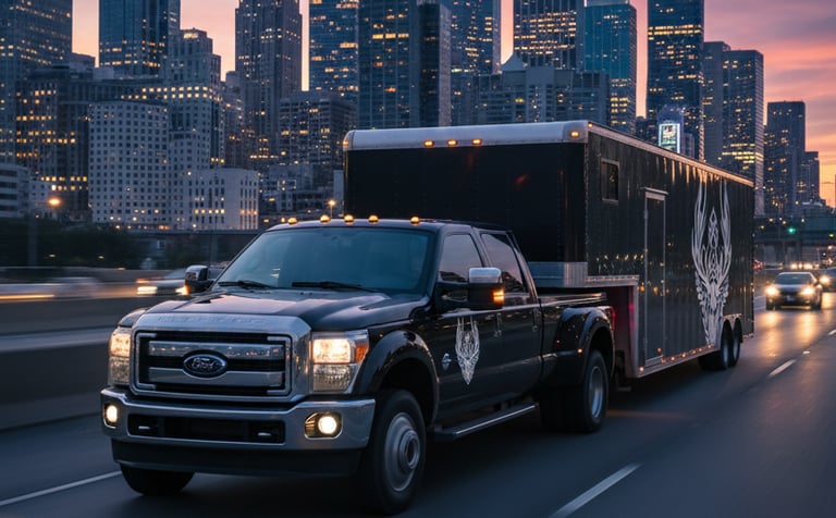 Generate a cinematic series of 20 ultra-realistic images for a premium car-hauling company website.