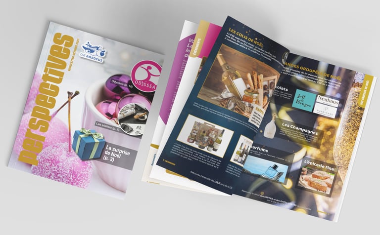 Newsletter papier pour le CSE d'Amadeus à Sophia-Antipolis dans le 06