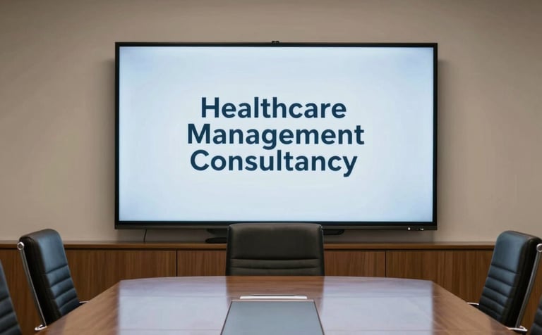 A professional educator in a minimalist board room, presenting neurohealth research on a high-tech digital display. The atmosphere is compassionate and structured. High-contrast colors include deep blue (#1A2B3C) against a neutral off-white (#E9EEF4).