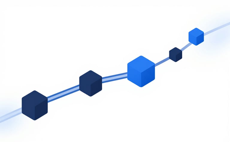An abstract visualization of data flowing smoothly through a series of geometric nodes, representing high-utility Android software. Minimalist, professional style using #3E6F7F and #1A2E3C to convey reliability and seamless performance.