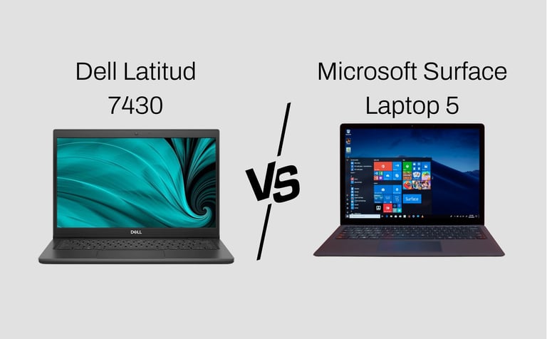 Del Latitud 7430 vs Microsoft Surface 5