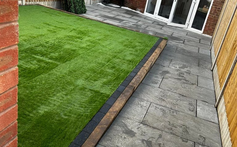 Family-friendly garden renovation in Worcester home