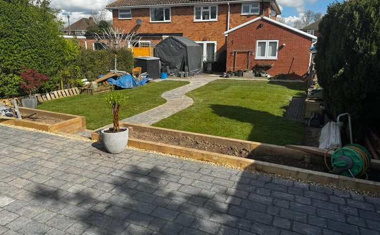 Full garden renovation in Worcester by local landscapers