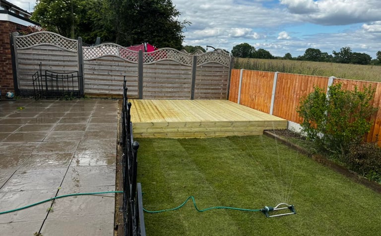 Professional turf laying in Worcester home garden