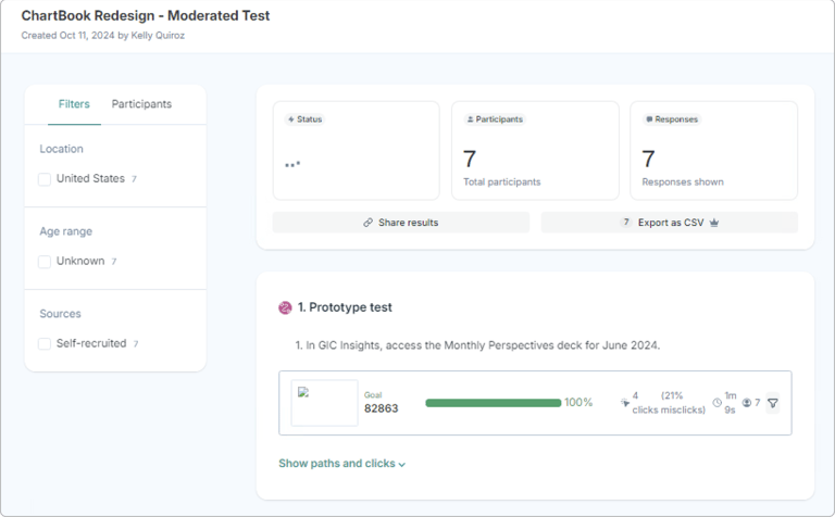 Screengrab from study conducted with Lysnna 