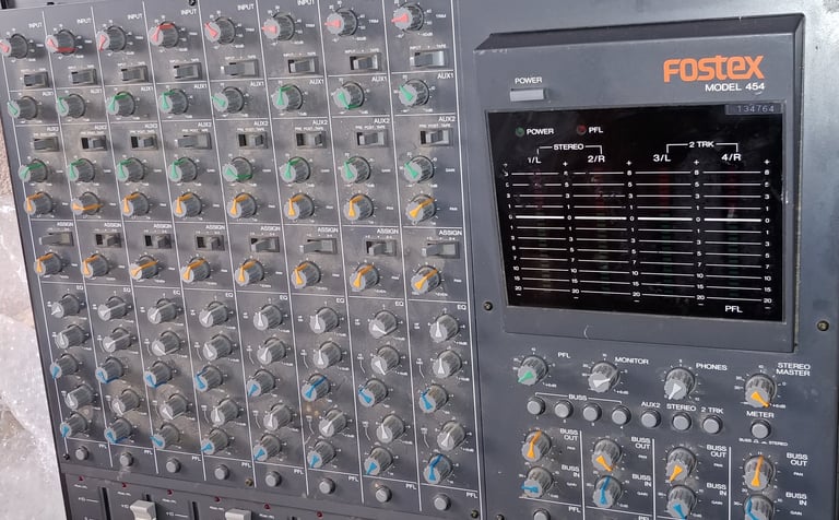 Fostex mixer sliders being repaired