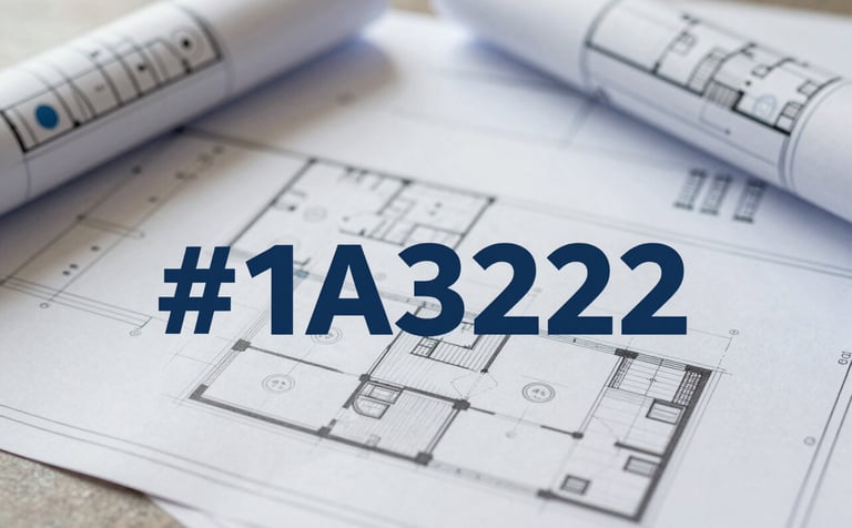 A close-up, high-angle shot of detailed architectural blueprints and financial spreadsheets on a desk, symbolizing precision and planning. The style is clean and modern, highlighting the brand's analytical approach using #1A322C and #A8C9B9.