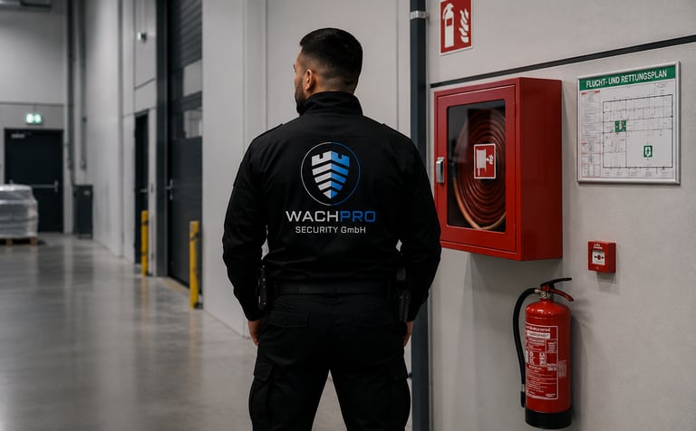 WachPro Security GmbH – Professioneller Brandschutzhelfer im Einsatz