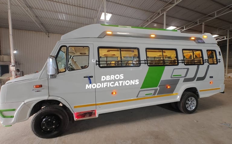 FORCE TEMPO TRAVELLER FULL LUXURY FABRICATION & MODIFICATION